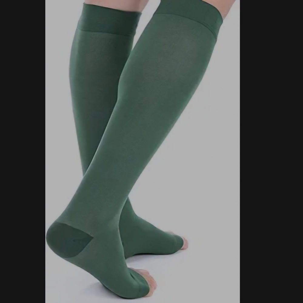 Doc Miller Open Toe Compression Socks Shin Splints Calf Toeless Circulation M